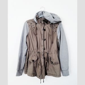 Forever 21+ | Studded Hunter Green Cinch Jacket